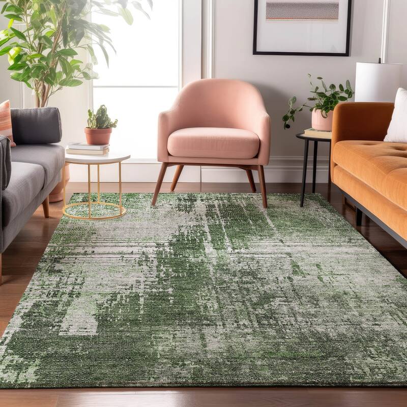 Premium Washable Super Soft Abstract Ombre Mayfield Rug - Fern - 2' 6" x 3' 10" - Rectangle