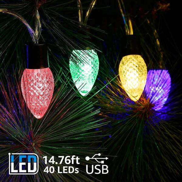 Shop Halloween 14 76ft 40 Led Colorful Strawberry String Lights