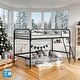preview thumbnail 1 of 6, Twin Size High Loft Bed Black Black