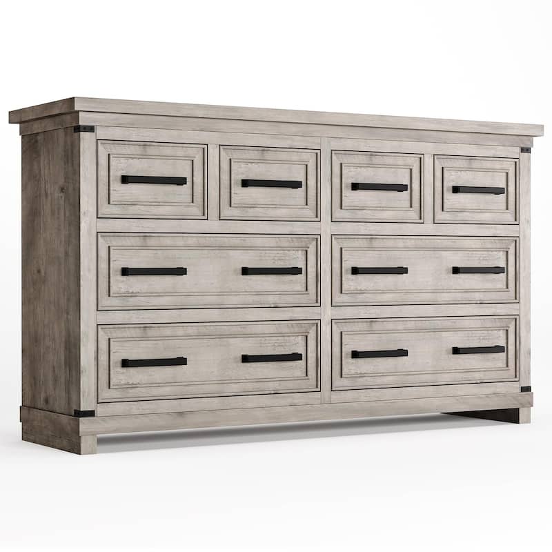 Farmhouse 6/8 Drawer Dresser for Bedroom, Rustic Wood Chest of Drawers