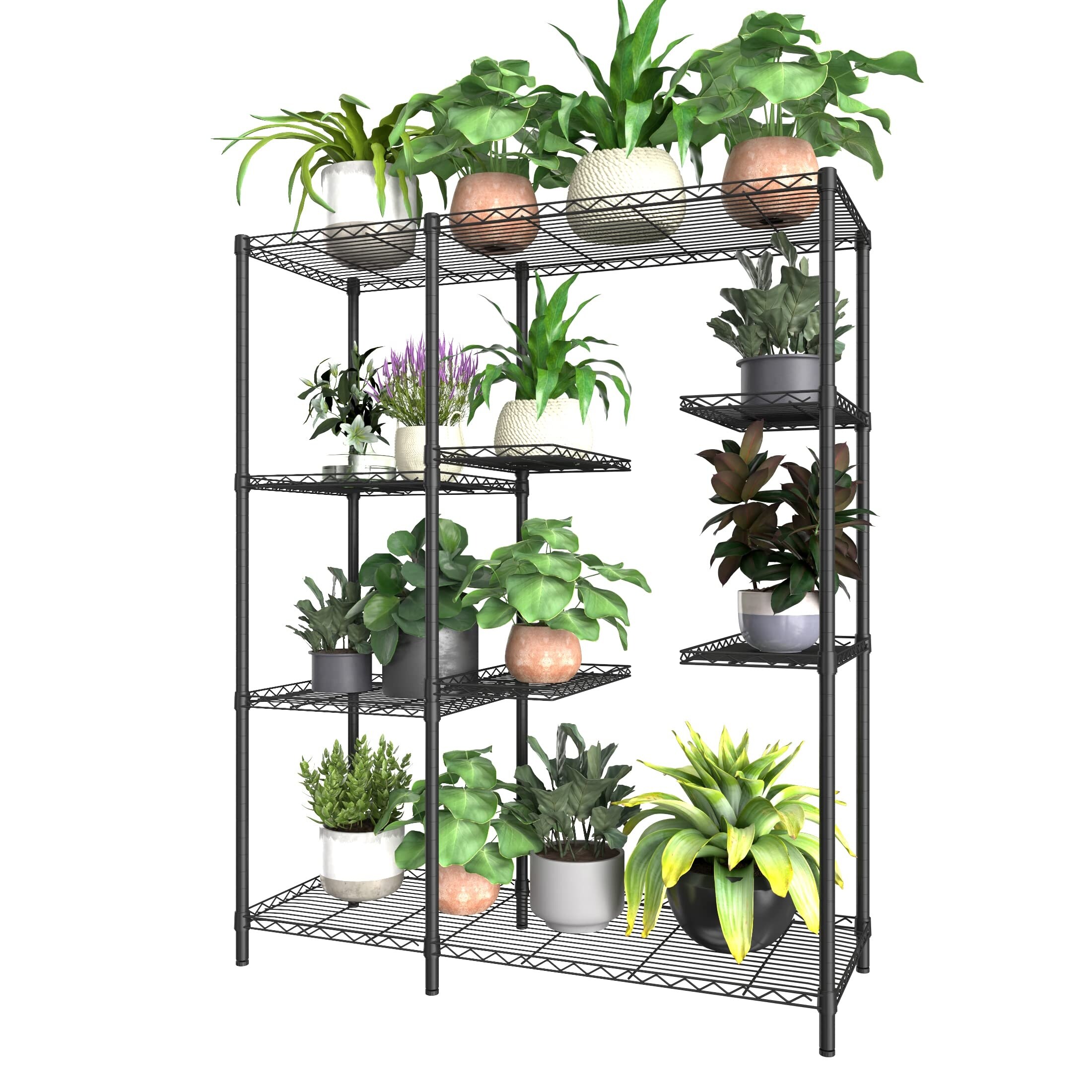 8-Tier Plant Stand for Indoor Outdoor,Large Reinforced Plant Shelf
