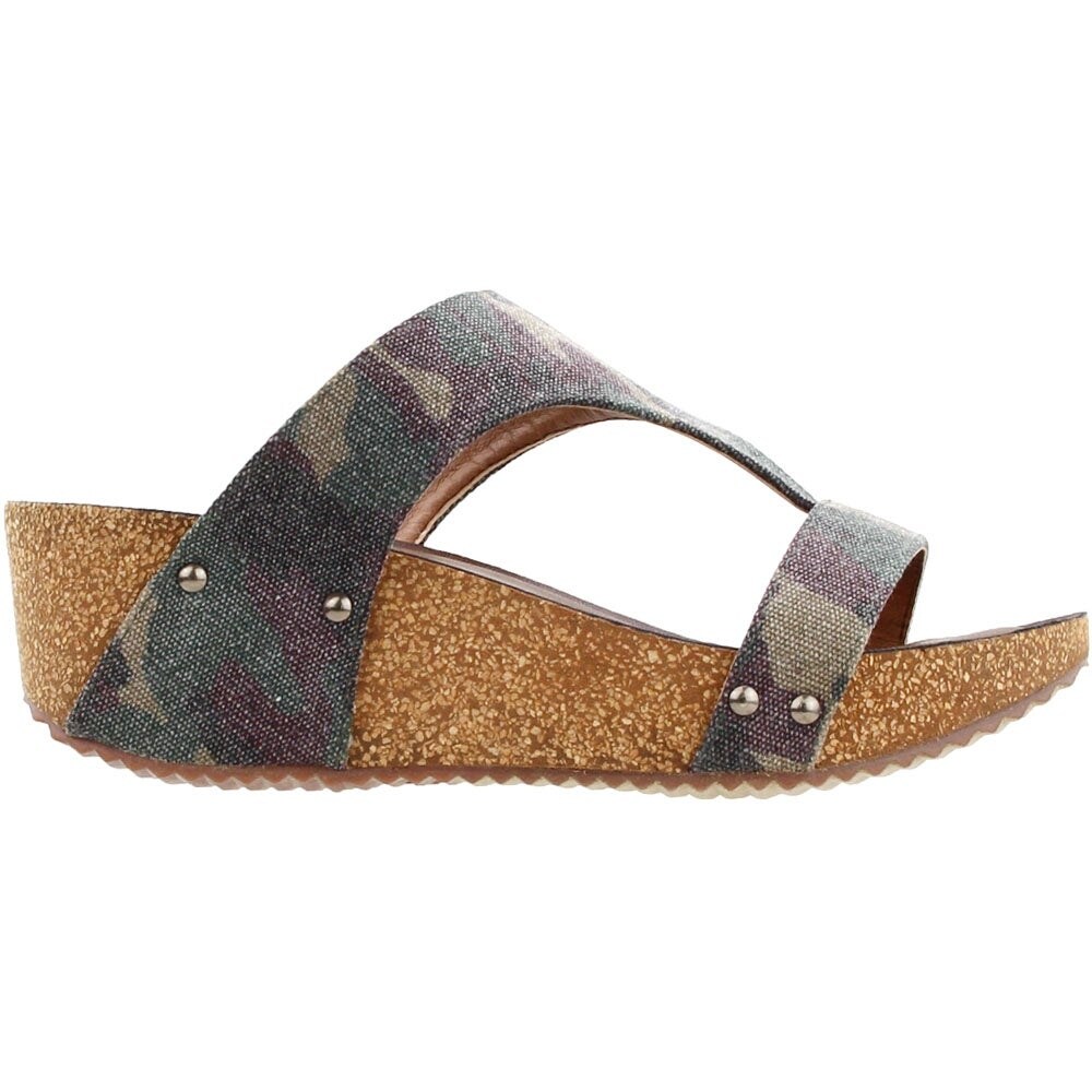 Size 6 B Corkys Lilo Casual Wedges Green Womens