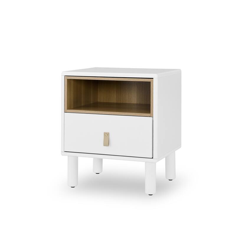Modern Woode Bedside Table with Drawer and Legs
