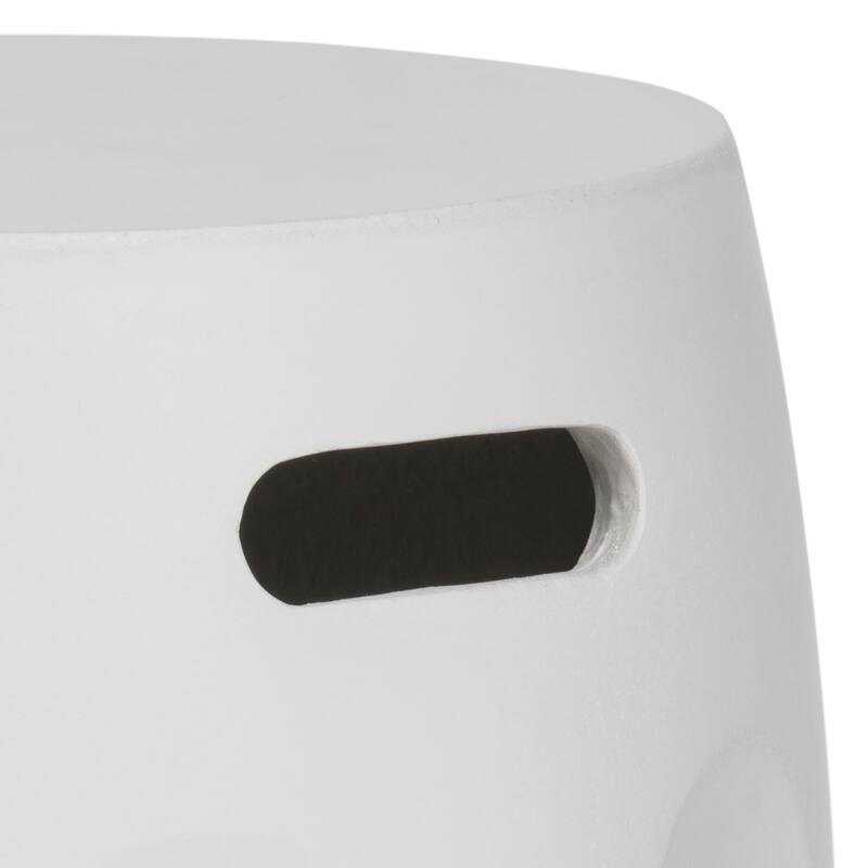 SAFAVIEH Zuri Concrete Indoor/ Outdoor Accent Table (Ivory) - 15.7" x 15.7" x 17.7"