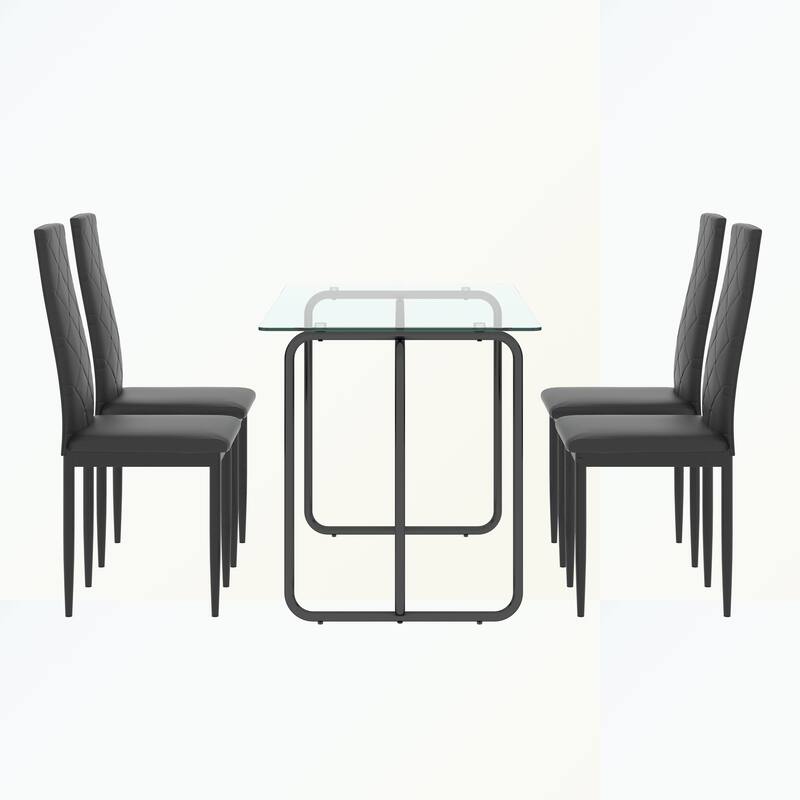Rectangle Dining Table with Metal Frame