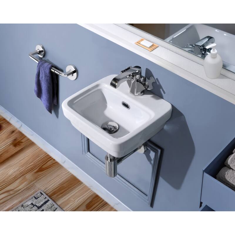 Whitehaus B-EVO14 13-3/8" Rectangular Vitreous China Wall Mounted