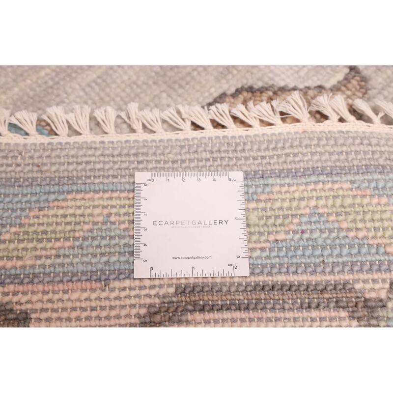 ECARPETGALLERY Hand-knotted Modern Oushak Grey Wool Rug - 9'1 x 11'10