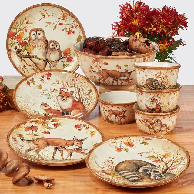 Certified International Pine Forest 16 pc Dinnerware Set, Service for 4