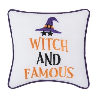 Witch And Famous Halloween Small/Petite Accent Pillow, 10" x 10" - Bed Bath & Beyond - 38215465