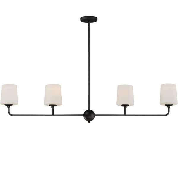 slide 2 of 10, Maxim 12097SW Bristol 4 Light 48" Wide Linear Chandelier Anthracite
