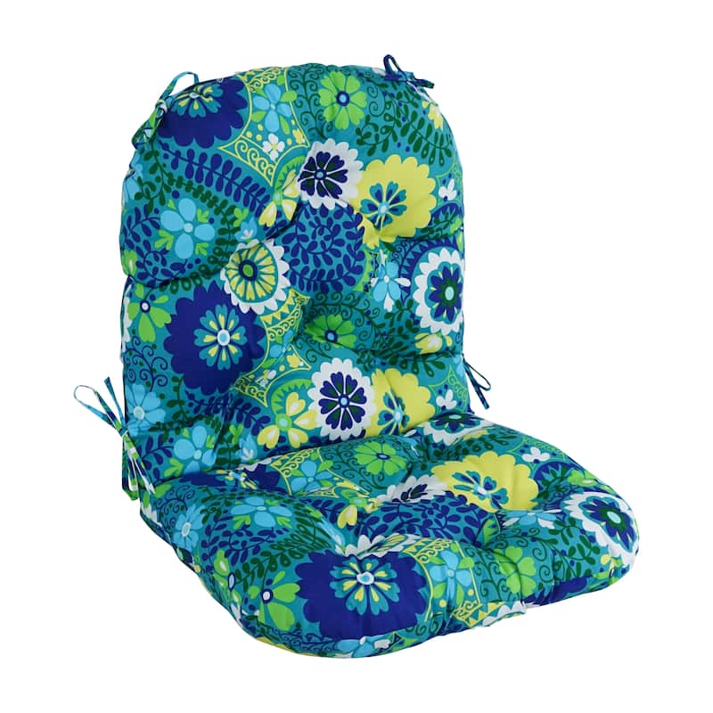 48-inch by 24-inch Outdoor Seat/Back Chair Cushion (Cushion Only) - Luxury Azure