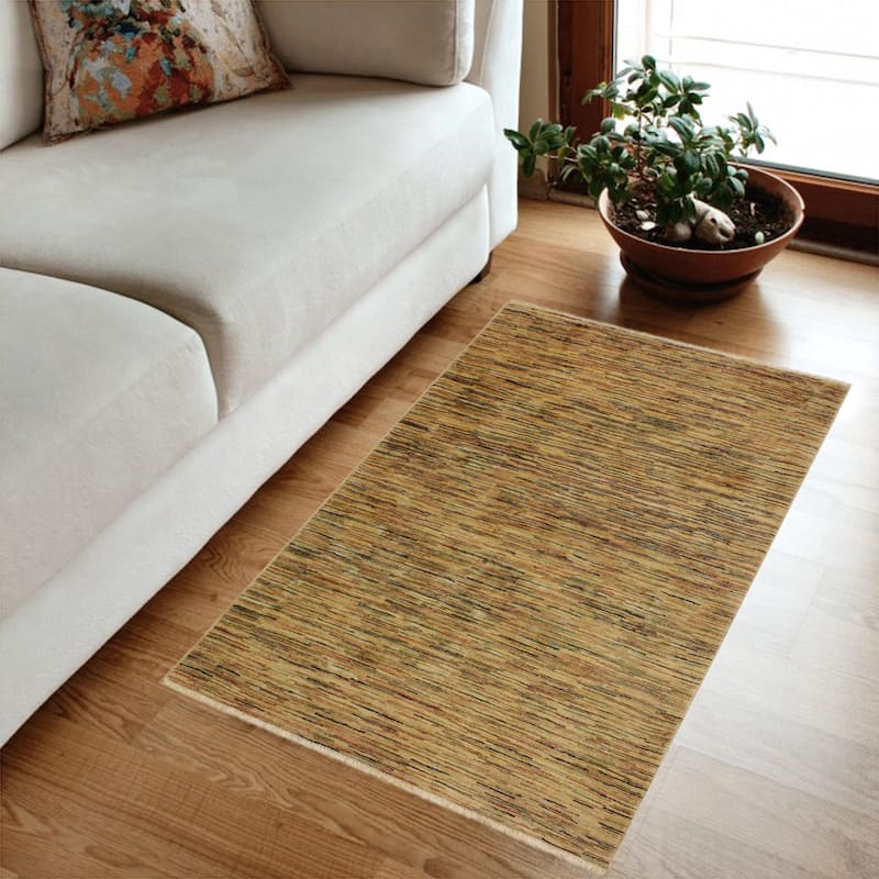 Boho Earthline Gabbeh Hand Knotted Wool Area Rug