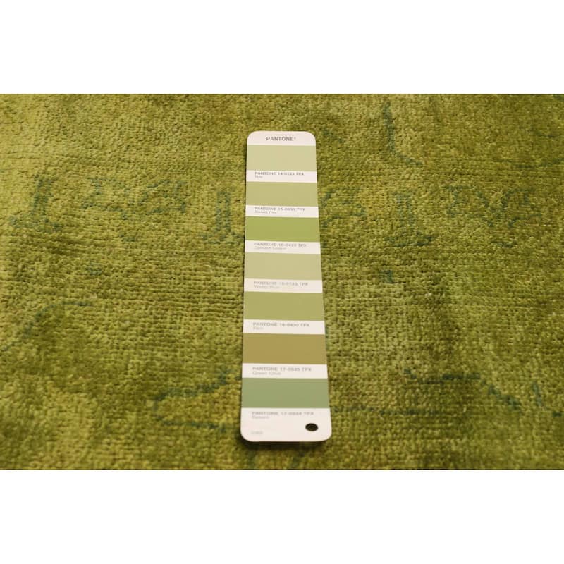 ECARPETGALLERY Hand-knotted Vibrance Lime Wool Rug - 7'10 x 9'10