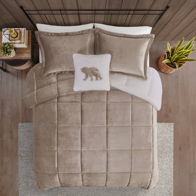 Woolrich Alton Plush to Sherpa Down Alternative Comforter Set