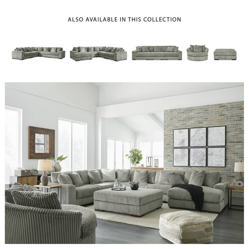 Signature Design by Ashley Lindyn Gray 3-Piece Sectional Sofa - 137" W x 43" D x 38" H