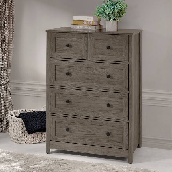 Shop Delacora We Bdr5grov Groove Style 30 Wide 5 Drawer Wood