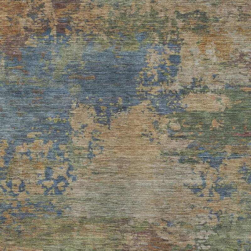 HomeRoots Abstract Transitional Rectangle Outdoor Rug - 3' x 5'