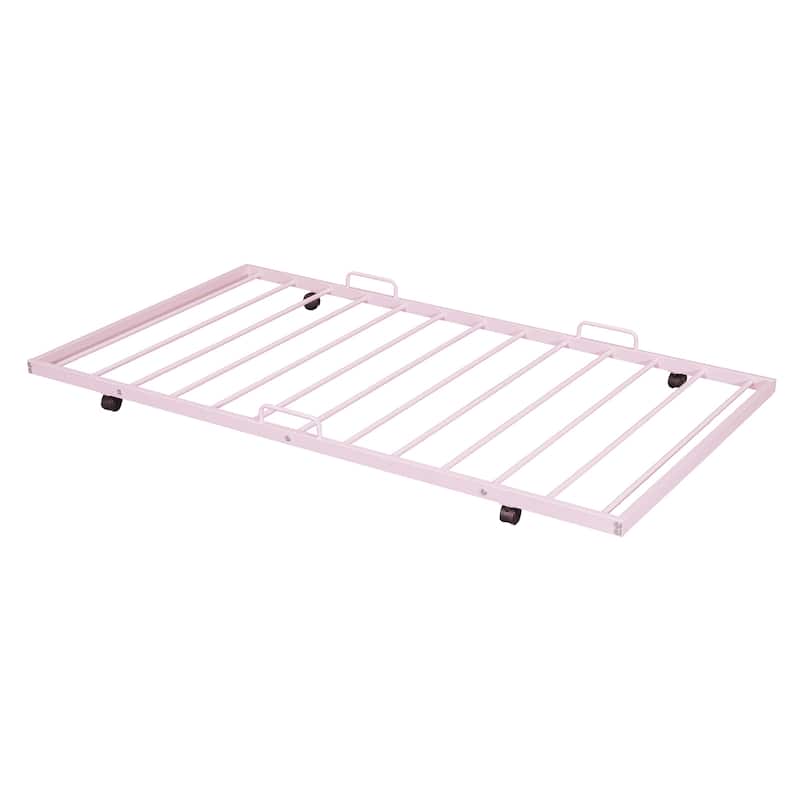 Full Size Metal House Bed with Twin Size Trundle
