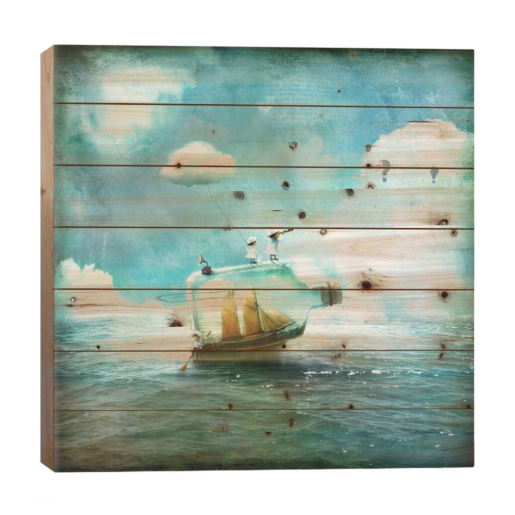 Juni Print On Wood by Alexander Jansson - Multi-Color