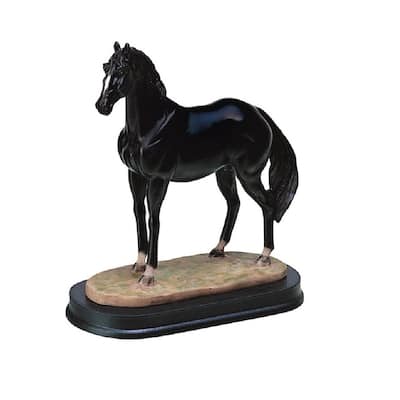 Q-Max 4"H Black Horse Home Decoration Figurine