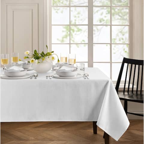Continental Solid Texture Water and Stain Resistant Tablecloth