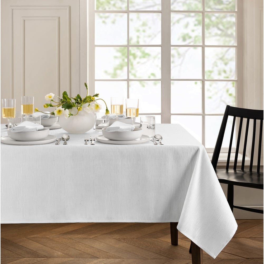 Continental Solid Texture Water and Stain Resistant Tablecloth