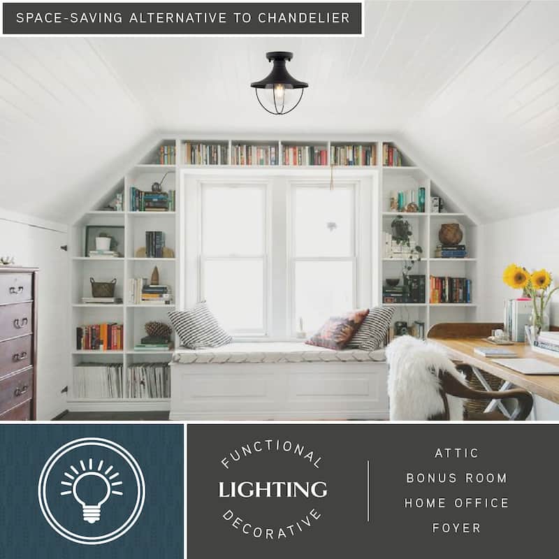 Vaxcel Lighting T0780 Dunlap 10" Wide Semi-Flush Globe Outdoor Ceiling