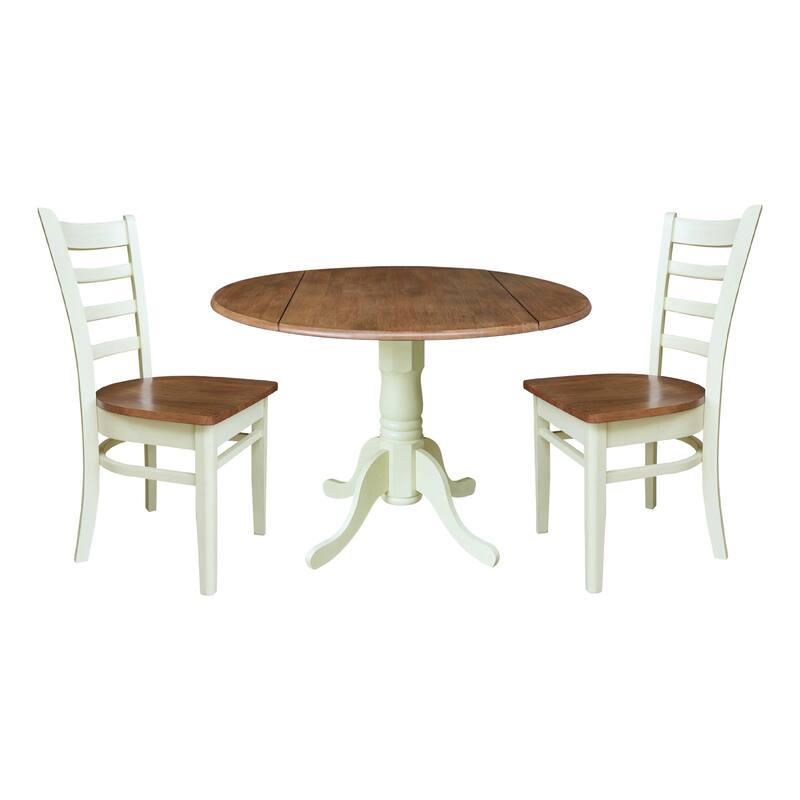 42" Dual Drop Leaf Table with Emily Side Chairs Set
