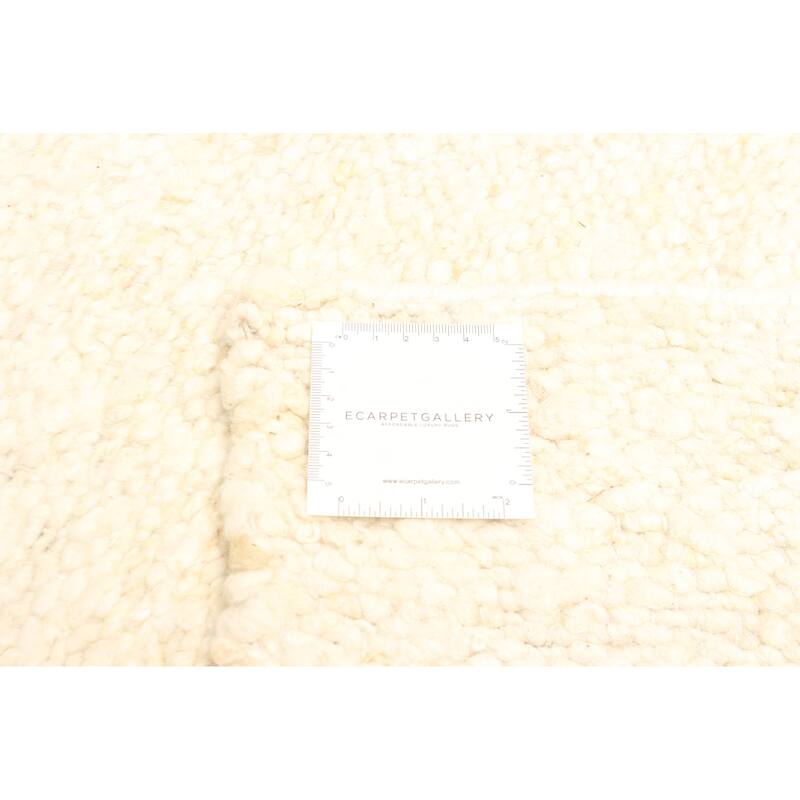 ECARPETGALLERY Braid weave Sienna Cream Wool Rug - 5'7 x 7'4