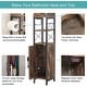 preview thumbnail 6 of 28, Slim Bathroom Cabinet Small Bathroom Storage Corner Floor Cabinet with Magnetic Doors and Shelves Toilet Paper Holder