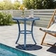 preview thumbnail 2 of 30, Metal Outdoor Round Side Table, Patio Coffee Bistro Table for Indoor Outdoor