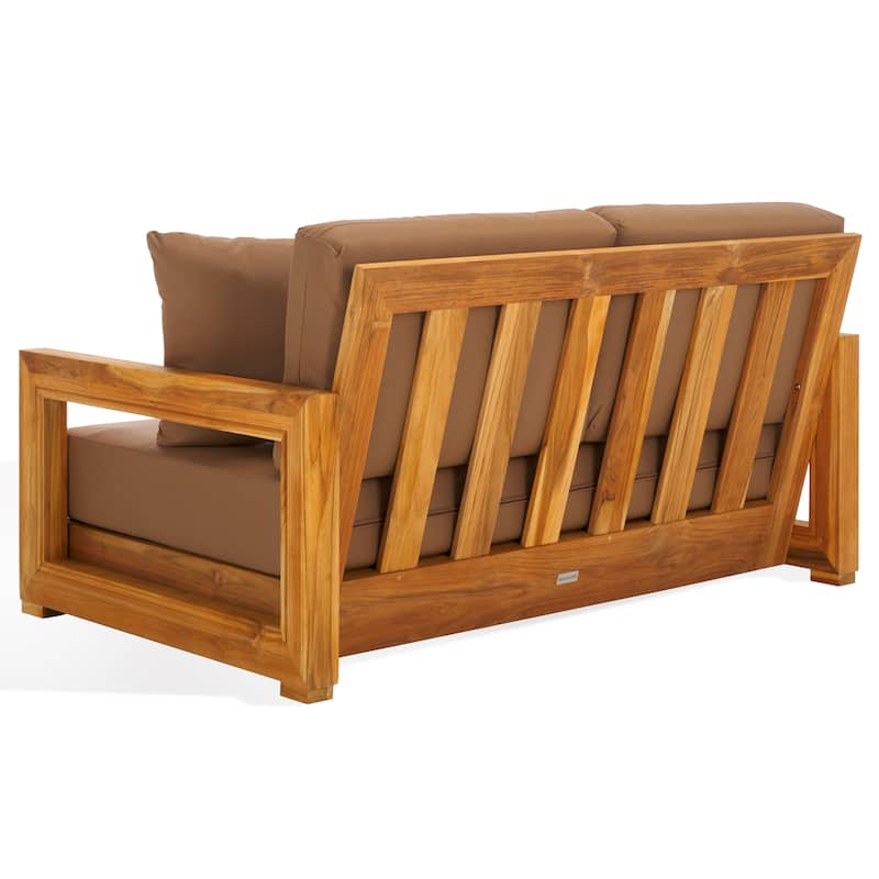 SAFAVIEH Couture Montford Brazilian Teak 2-Seat Bench - 53"W x 36"D x 27"H