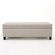 preview thumbnail 3 of 6, Brighton Tufted Linen Storage Bench by Christopher Knight Home