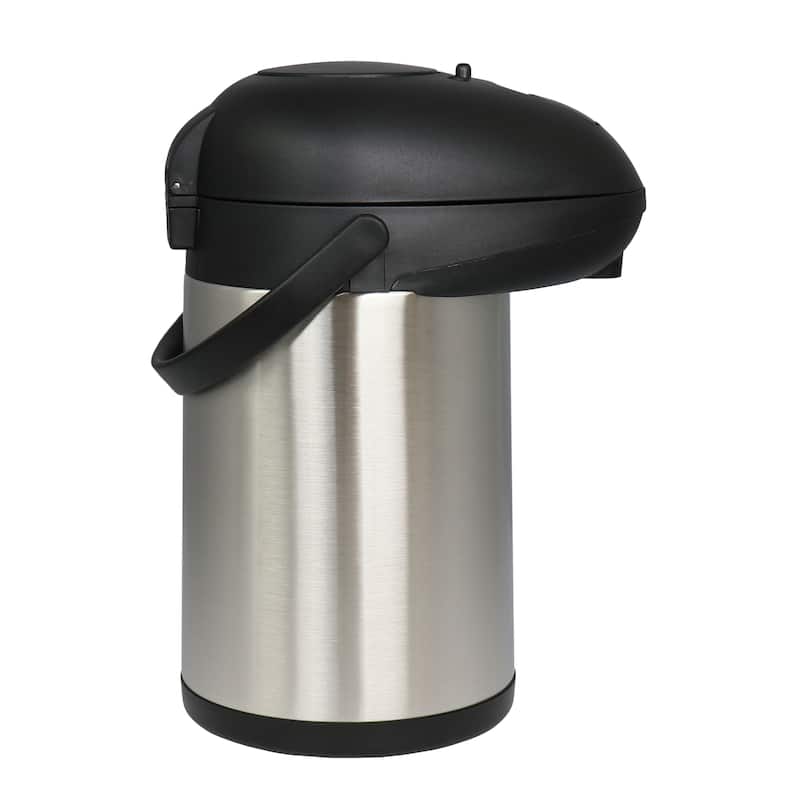 MegaChef 3 Quart Stainless Steel Vacuum Body Pump Cap Air Pot - 3 Liter