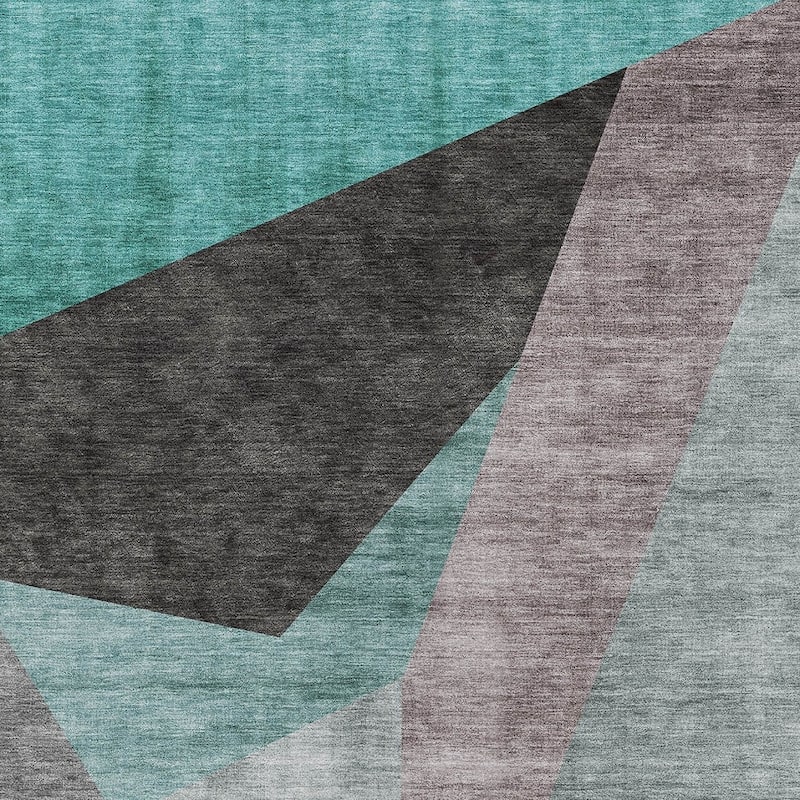 HomeRoots Abstract Transitional Rectangle Outdoor Rug