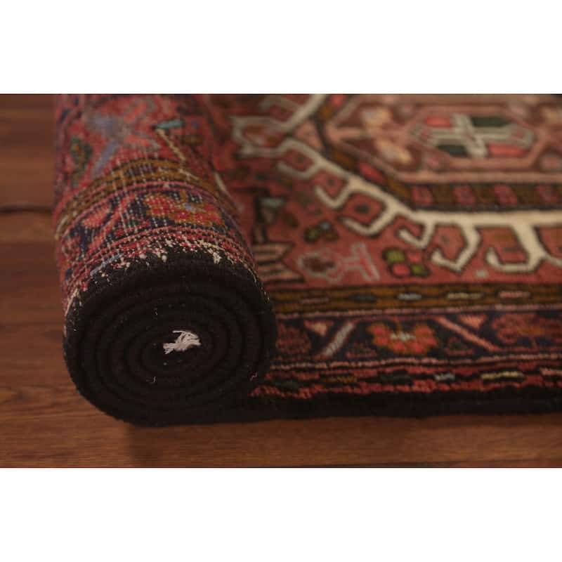Tribal Geometric Gharajeh Persian Runner Rug Handmade Wool Carpet - 2'5" x 9'7"