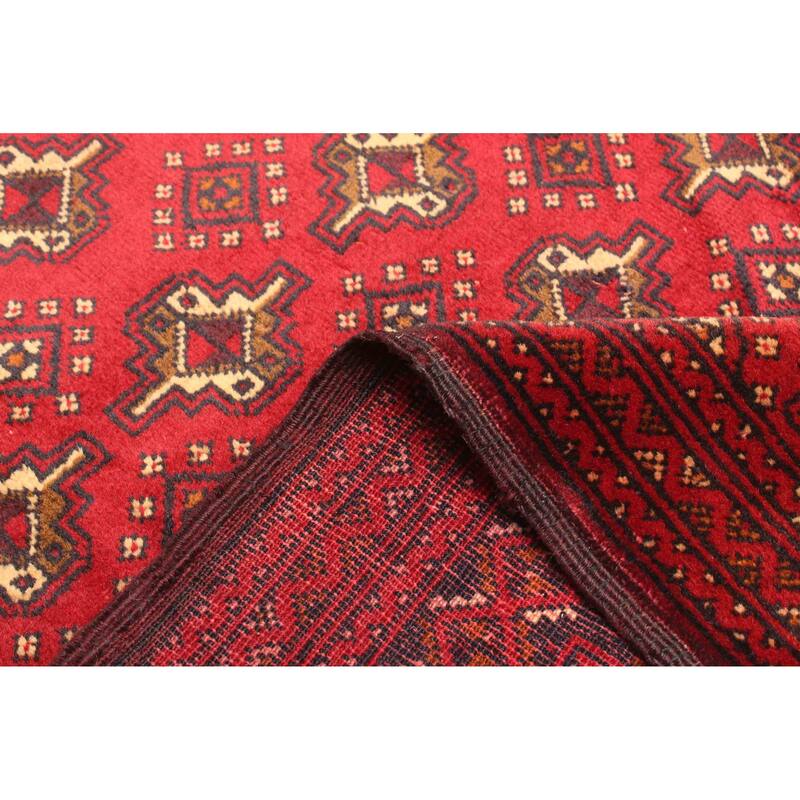 ECARPETGALLERY Hand-knotted Teimani Red Wool Rug - 2'11 x 4'7