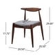 preview thumbnail 37 of 43, Francie Mid-Century Modern Dining Chairs (Set of 2) by Christopher Knight Home - 20.50" W x 20.25" L x 29.75" H