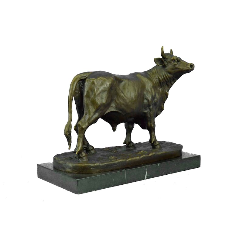 Isidore Bonheur Signed Stock Market Bull Cow Statue Hot Cast Figurine Figure Art