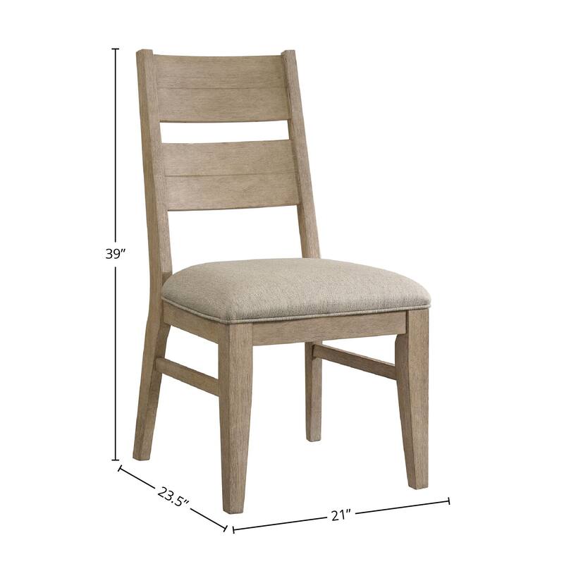 Nash Hardwood Upholstered Dining Chair, Weathered Sand