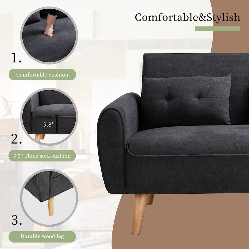 Futzca 47" Modern Loveseat Sofa