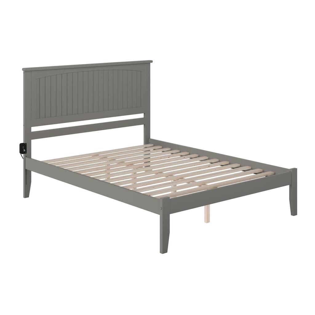 Platform Bed - Solid Hardwood Design, Open Footboard - Sturdy Wood Frame for Bedrooms