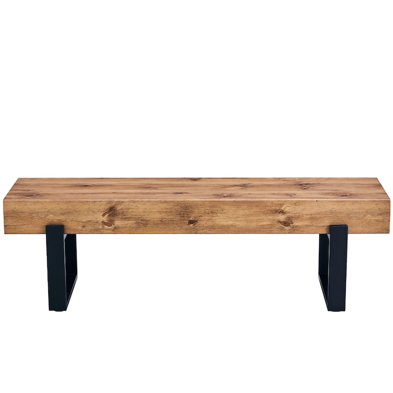 59" Farmhouse Indoor Kitchen Table Bench
