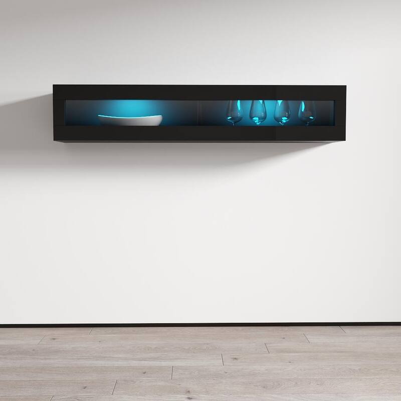 Strick & Bolton Hadi Wall-mounted Media Cabinet - Black