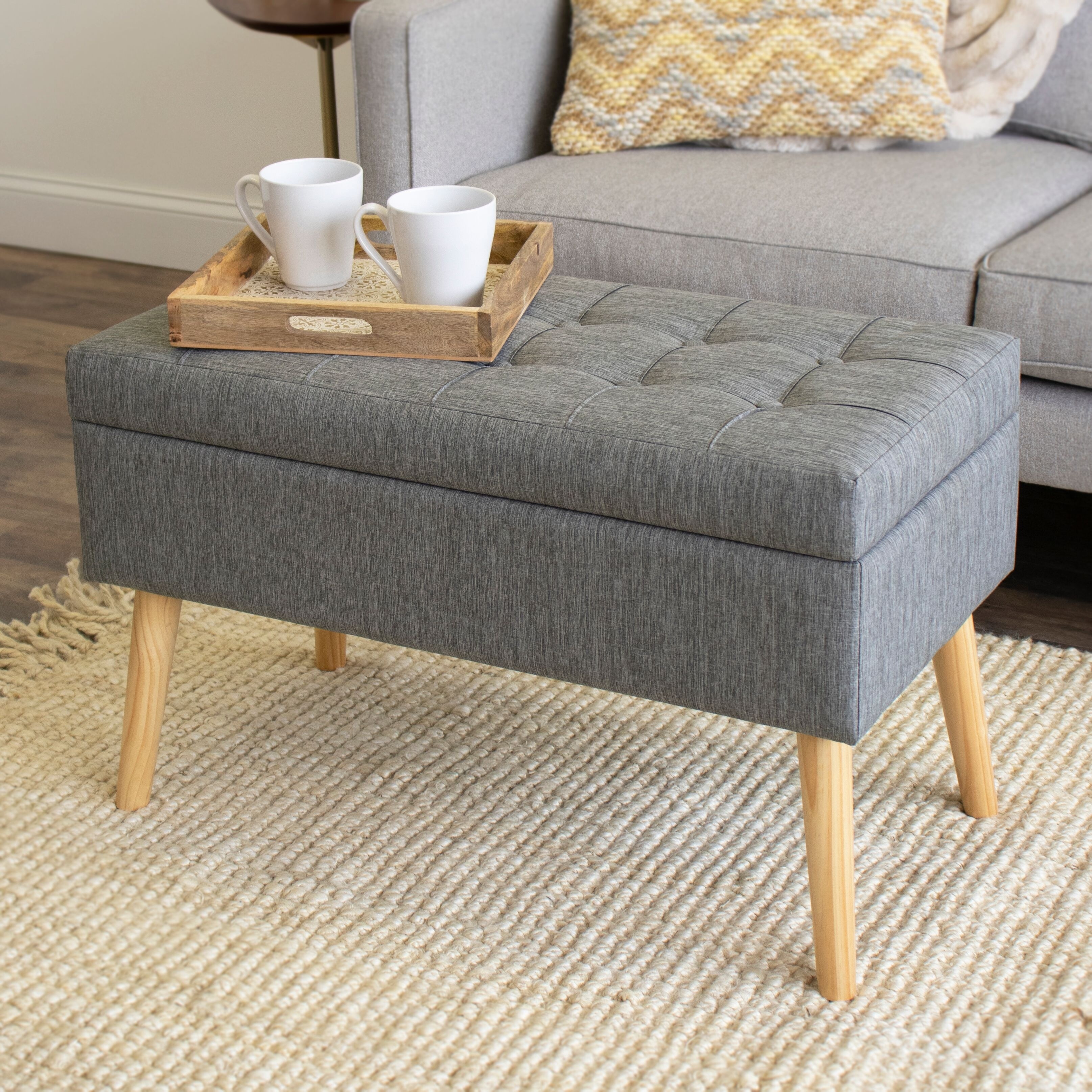 Brooklyn tufted store storage ottoman