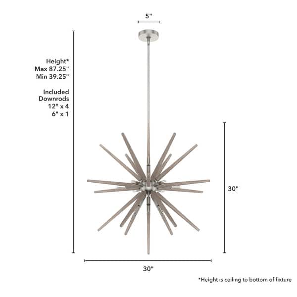 dimension image slide 0 of 7, Hunter Jupiter Star Pendant - Entry, Dining Room - Mid-Century Modern, Sputnik