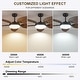 preview thumbnail 22 of 29, 52" Waterproof Indoor and Outdoor Ceiling Fans with Lights, APP and Remote Control, Dimmable Farmhouse Ceiling Fan - 52 Inches