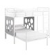 preview thumbnail 3 of 6, Stylish & Modern Geo Cutout Colorful Twin L-Shaped Bunk Bed, Durable, Cool-grey painted finish, Space-saving, White