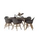 preview thumbnail 2 of 4, Midtown Concept Indoor Dining Room Table Set Dining Set Kitchen Table with Black Chairs - Lyon - (7-pc and 9-pc) 7 Piece Set