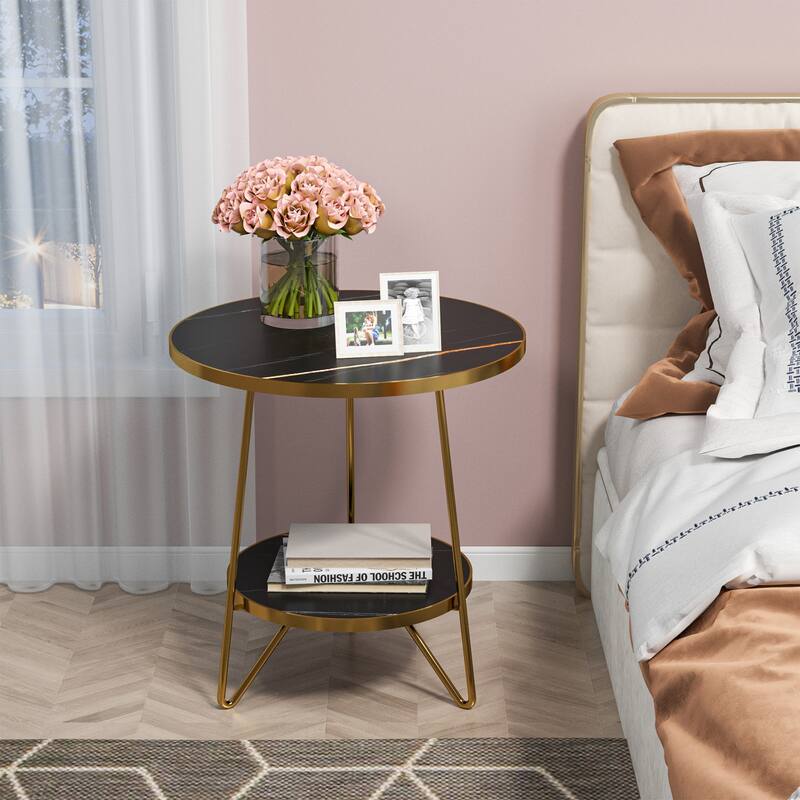 Modern End Table Round Side Table Nightstand Bedside Table
